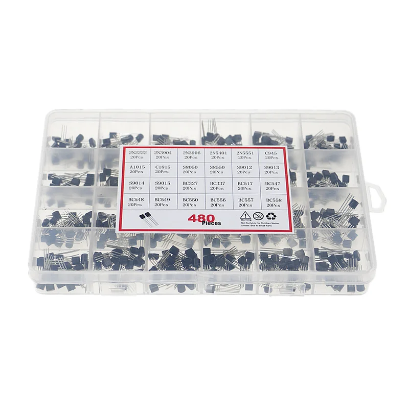 480Pcs 24Types NPN PNP Transis - đánh giá và giá Mosfet Transistor Set