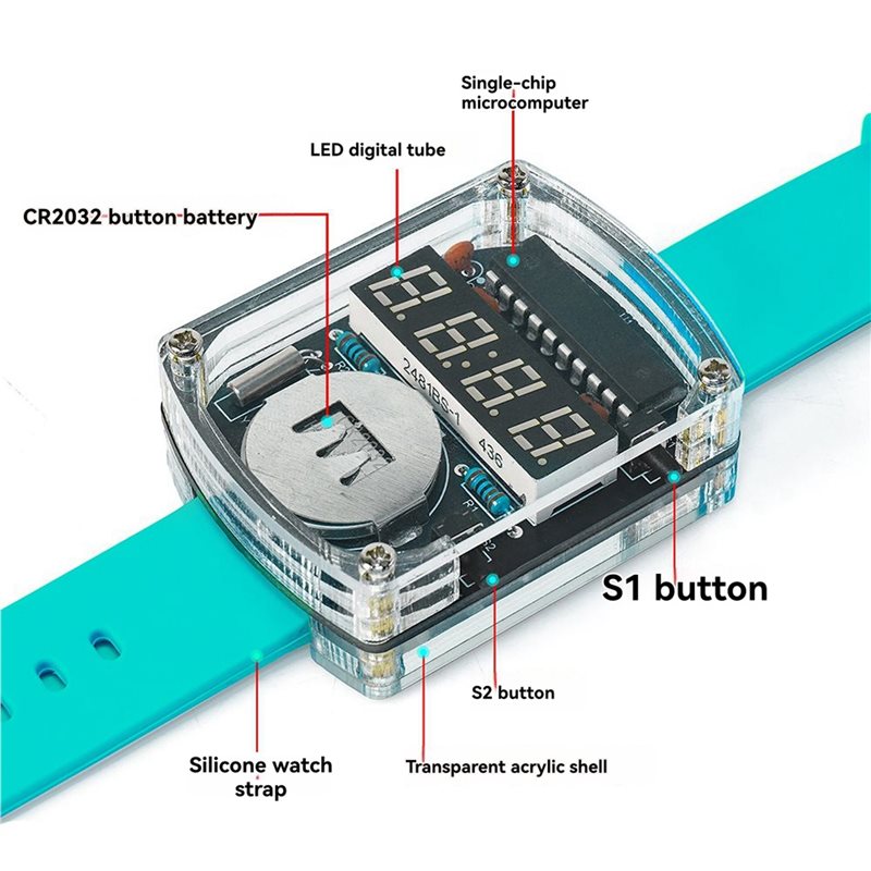 2X DIY Watch LED Watch Electro - đánh giá và giá Diy Electronics Learning Kit
