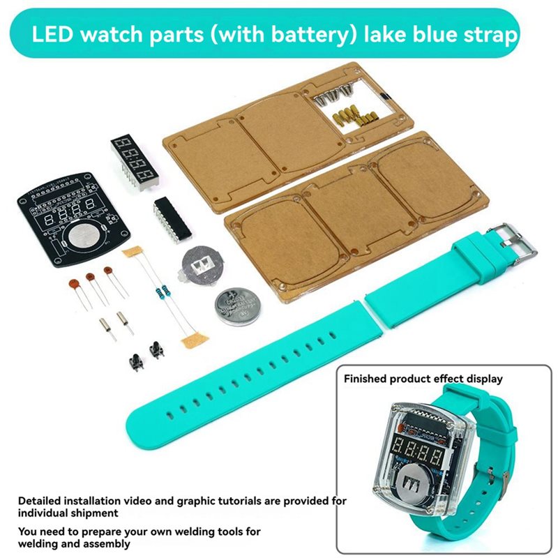 2X DIY Watch LED Watch Electro - đánh giá và giá Diy Electronics Learning Kit