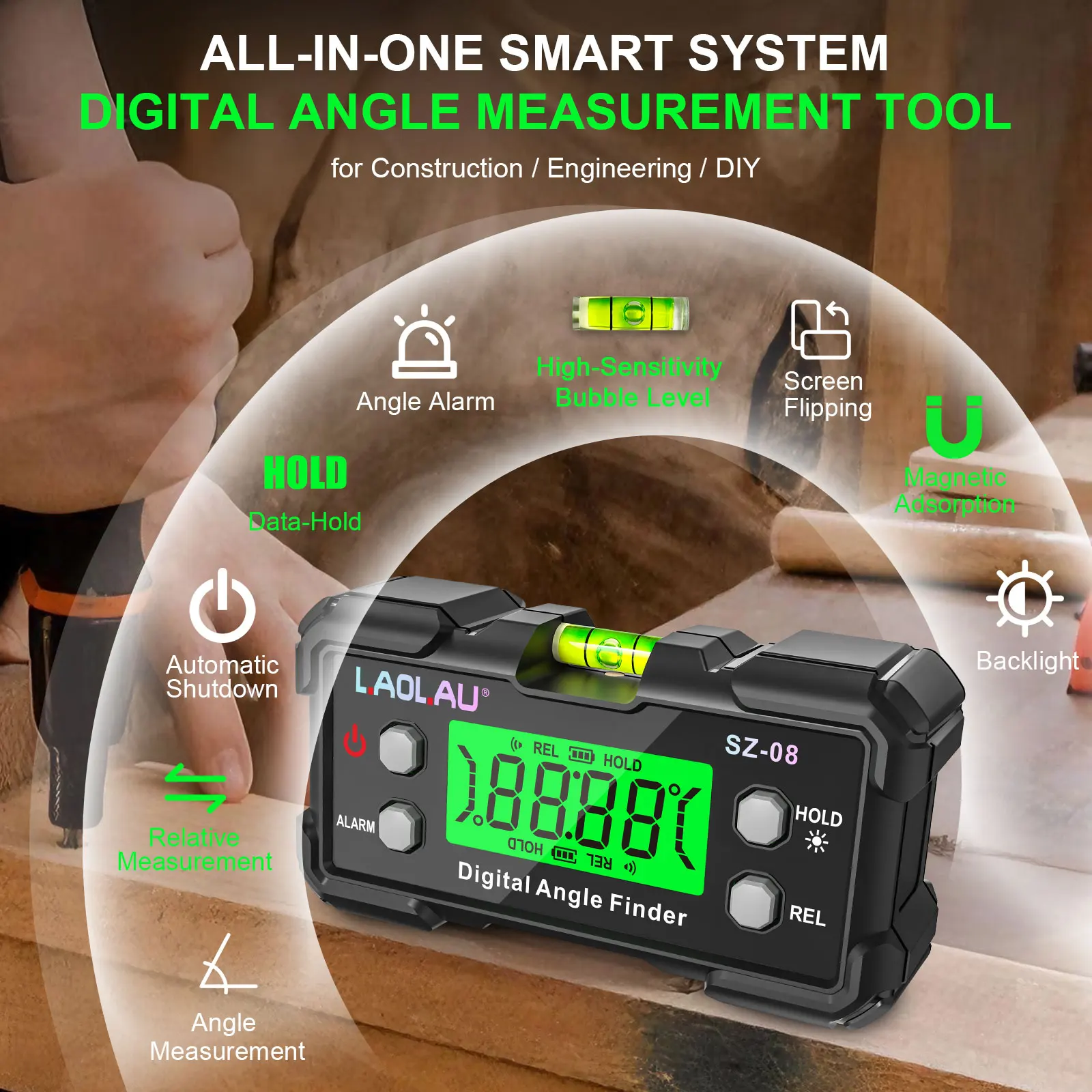 Digital Angle Gauge With Level - đánh giá và giá Diy Electronics Storage
