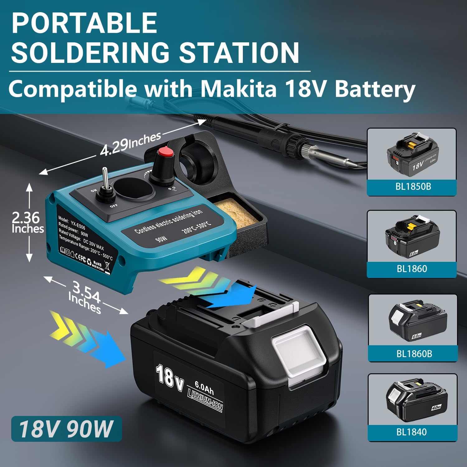 90W LED Digital Cordless Solde - đánh giá và giá Diy Elektronik